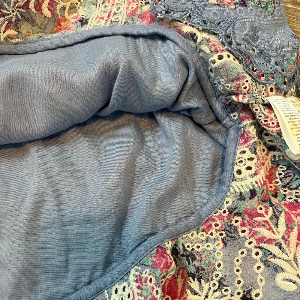 HEMANT & NANDITA Vibrant Pink and Blue One-Shoulder Mini Dress - Picture 11 of 12